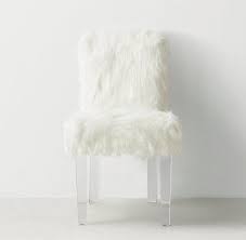White Faux Fur Acrylic Legs Desk Chair Girls Desk Chair Dining Chairs Diy Desk Chair