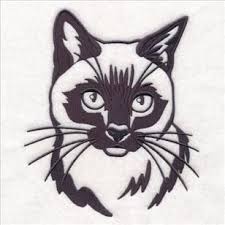 Black And White Siamese Cat Drawing Machine Embroidery Designs At Embroidery Library Embroidery Library Siamese Cat Tattoos Cat Tattoo Animal Stencil