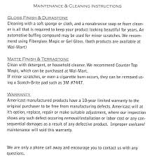 Maintenance & Cleaning — AmericastLLC