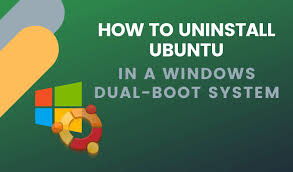 Don't worry, you don't need to delete anything, just use the built in disk manager in windows 10. How To Uninstall Ubuntu In A Windows 10 Dual Boot System