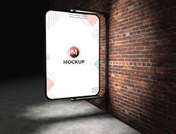 Free Street Advertising Billboard On Bricks Wall Mockup Psd Billboard Mockup Poster Mockup Free Free Mockup