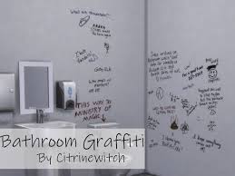 Funny Graffiti For Your Public Bathroom Walls Set Of 3 Found In Tsr Category Sims 4 Paintings Posters Bathroom Graffiti Sims 4 Sims