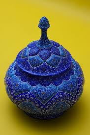 Persian Art Sanat Canak Comlek Mavi