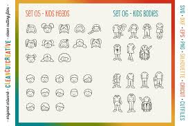 Download Foil Quill Stick Family Svg Cartoon Figures Single Line Sketch Draw By Cleancutcreative Thehungryjpeg Com