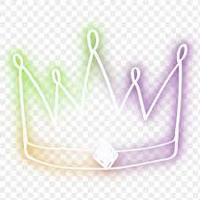 Rainbow Crown Doodle Glow Neon Png Illustration Free Image By Rawpixel Com Paeng Neon Png Neon Rainbow Free Illustrations