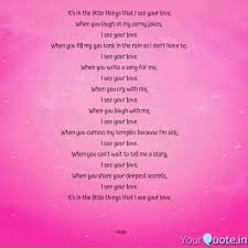 It S In The Little Things Quotes Writings By Jennifer Hale Yourquote