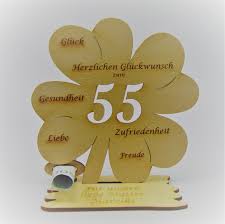 The site owner hides the web page description. Geldgeschenk Zum 55 Geburtstag Kleeblatt 16 Cm Herzlichen Gluckwunsch Zum 55 Personalisiert