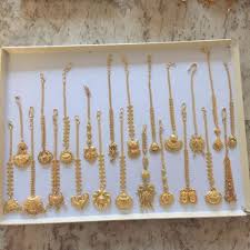 Tikka Headpiece Gold Plated Bridal Asian Indian Jewellery Ebay Bridal Gold Jewellery Gold Jewellery Design Necklaces Gold Bride Jewelry