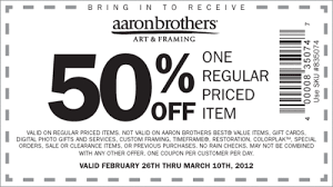 Aaron Brothers Typically Offers A 50 Off One Item Coupon Each Week Great For Those Expensive Sets Of Frames Aaron Brothers Printable Coupons Custom Framing