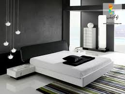غرف نوم مودرن باللون الاسود والابيض لوكشين ديزين نت