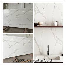 Calacatta gold quartz has a bright white background, with a starkly contrasting dramatic gray veining pattern, with one dramatic difference. Calacatta Gold Calacatta White Quartz Quartz Stone Tops Artificial Stone Slabs Calacatta Quartz Stone Calacatta Bianco Quartz Stone Slabs