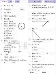 4th grade math and critical thinking worksheets. Mental Math Grade 4 Day 5 Free Math Worksheets Math Math Worksheets