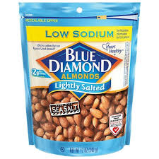 *percent daily values are based on a 2,000 calorie diet. Blue Diamond Almonds Lightly Salted 12oz
