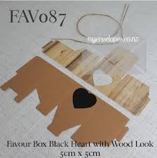 Shop everything from laptop cases to #travel & #office #accessories. Z Fav087 Kraft Wood Look With Black Heart Favour Box 5cm Cube My Envelopes Nz