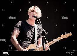 Josh Katz, guitarist and lead singer of the American rock band Badflower,  performing live on stage at the Firenze Rocks festival 2019 in Florence,  Italy, on June 13, 2019. opening for the