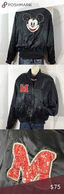 Disney Joujou Satin Mickey Mouse Bomber Jacket Bomber Jacket Black Bomber Jacket Clothes Design