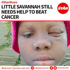 StarNews: The large swelling over nine-year-old Savannah Bennett's left eye  has shrunken, a small sign of progress in her fight against cancer. READ  MORE: https://tinyurl.com/2ac8buv9