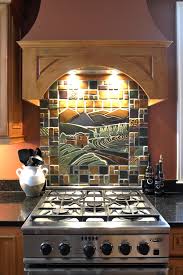 Pewabic Tile Mural Part Of A Kitchen Backsplash Mosaic Backsplash Kitchen Backsplash Mural Mosaic Tile Backsplash