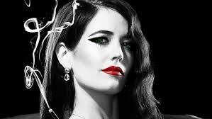 Hd Wallpaper Eva Green Red Lip Black Hair Green Eyes White Face Wallpaper Flare