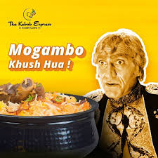 Heres What Mogambo Said After Eating Biryani At The Kebab Express Lucknow Food Awadhi Foodies Veg Nonveg Food Poster Design Food Biryani