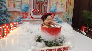 Shared on facebook more than 300,000 times. How I Made This Hot Cocoa Setup For Baby Photo Shoot Video Baby Milk Bath Christmas Baby Pictures Baby Christmas Photos