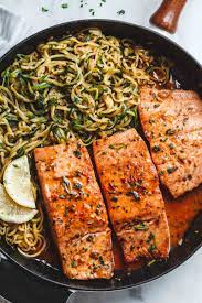 Lemon Garlic Butter Salmon With Zucchini Noodles Recipe Eatwell101 Salmon is used in many diets, even in the ketogenic diet. lemon garlic butter salmon with zucchini noodles