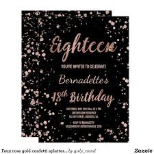 Invitation Anniversaire D Or De Faux 18eme D Eclaboussures Zazzle Fr Invitation Anniversaire Invitation Anniversaire 18ans Carte Invitation Anniversaire
