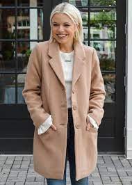 0.0 star rating write a review. Bb Dakota Whiskey Business Brushed Twill Midi Peacoat Camel On Sale Hand In Pocket