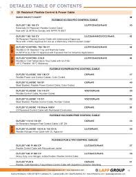 detailed table of contents aa electric