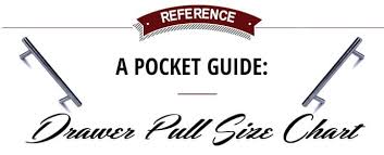 A typical size for base cabinets can run from 12 to 36 while upper wall cabinets are sometimes taller. A Pocket Guide Drawer Pull Size Chart Arthur Harris
