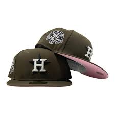 Houston Astro Mocha Color 45th Anniversary Pink Brim New Era Fitted Hat In 2021 Pink Brim New Era Fitted Fitted Hats