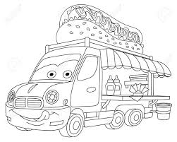 Search images from huge database containing over 620,000 coloring pages. Coloring Page Coloring Picture Of Cartoon Food Truck With Emoji Royalty Free Cliparts Vectors And Stock Illustration Image 134434743