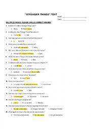 Read on for some hilarious trivia questions that will make your brain and your funny bone work overtime. Stranger Things Quiz Test Esl Worksheet By Ishyloya