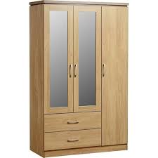 Keith 3 Door Wardrobe Oak Bedroom Furniture Sets Oak Bedroom Furniture Mirrored Wardrobe