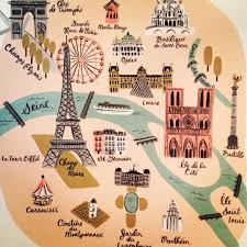 Created with a vintage 1932 map includes (in french), tour eiffel, champ de mars, grand palais, petit palais, palais et jardins du trocadero, gare d orsay, jardin des tuileries, ste clotilde basilica, invalides, place de la concorde, and much more! Good Mood Monday Paris Viaje Paris Viajes A Francia