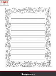 Free printable stationary with lines & borders paper worksheets calendar templates letter & tracing sheets. Writing Paper With Border Somor