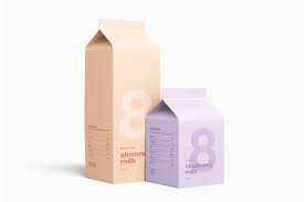 Milk Carton Mockup Milk Carton Beverage Packaging Bottle Mockup