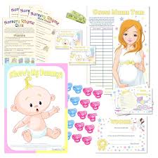 Fun Baby Shower Games Selection - Unisex, neutral - All in one Listing!