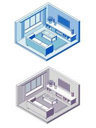 Isometric Living Room Interior Small Space Interior Design Living Room Interior Room Interior