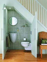 Under Stairs Closet Bathroom Bathroom Under Stairs Small Bathroom Remodel Tiny Bathrooms