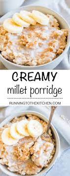 Creamy Millet Porridge Slow Cooker Millet Breakfast Recipe Millet Recipes Breakfast Breakfast Recipes Easy Slow Cooker Breakfast