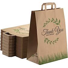Elegant watercolor green white floral thank you large gift bag. Amazon Com Brown Kraft Thank You Paper Bags 250 Pcs 16 5 X7 X12 With Handles Ideal For Shopping Gift Wedding Party Craft Bulk Durable Reusable Merchandise Retail Bags Health Personal Care
