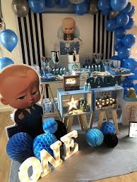 Baby Boss Birthday Party Ideas Photo 6 Of 9 Baby Birthday Party Boy Baby Boy Birthday Themes Baby Birthday Party Theme