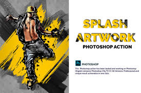 Download Splash Artwork Photoshop Action Graphic By Creative Creator Creative Fabrica Yellowimages Mockups
