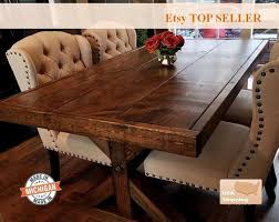 Farmhouse Table Farm House Table Farm Table Bench Trestle Etsy Farm Table Dining Room Farmhouse Dining Table Rustic Kitchen Tables