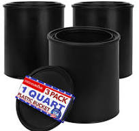 1-Quart Plastic Paint Bucket (3 Pack) - Triple Lock Airtight Seal -  Minimizes Skimming - Rust Proof - Odor & Chemical Resistant - 32 Fl Oz  All-Plastic ...