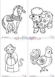 Get this free chinese new year coloring page and many more from primarygames. Chinese New Year Zodiac Animals Colouring Pages