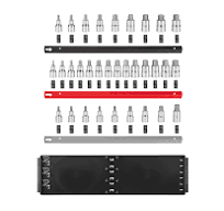 1/2 Inch Drive Hex/Torx Bit Socket Set with Rails and Tray, 32-Piece (1/4 -  3/4 in., 6 - 19 mm, T30 - T80)