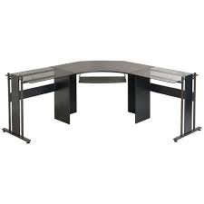 Enjoy free shipping on most stuff, even big stuff. Frigate Large Corner Desk With Glass Desktop Graphite Black