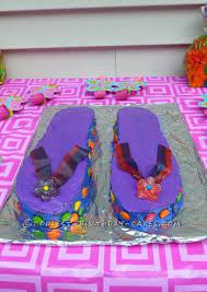 As a general rule, girls do not like their age being declared to the world, however, if it is a special age for them, like they are turning 13 and starting their teen years or it is their sweet 16 birthday party, they. Coolest Flip Flop Birthday Cake